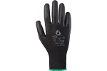 Перчатки защитные JETA, из полиэстровой пряжи с полиуретановым покрытием ладони, черные, размер M